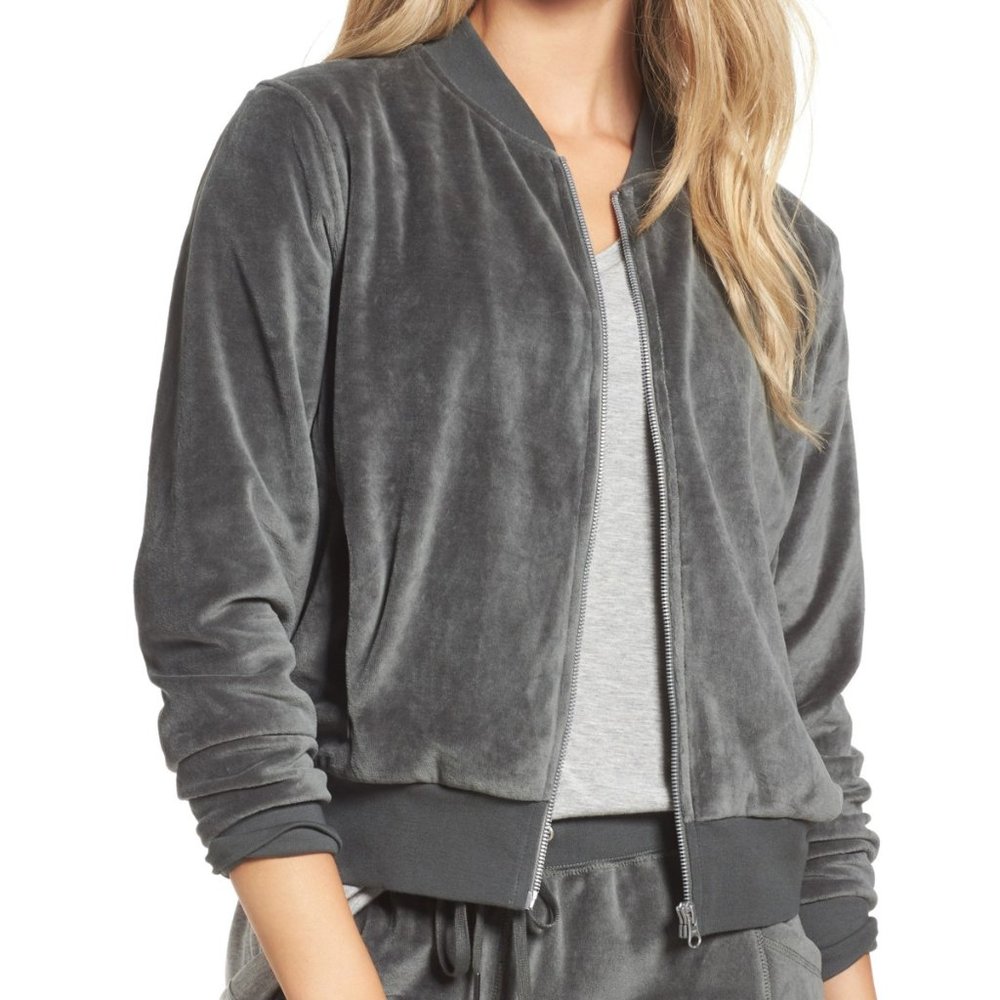 Zella “Street to Studio” Velour Bomber
